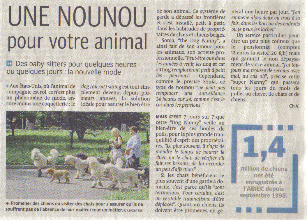 Une nounou pour votre animal - La DH